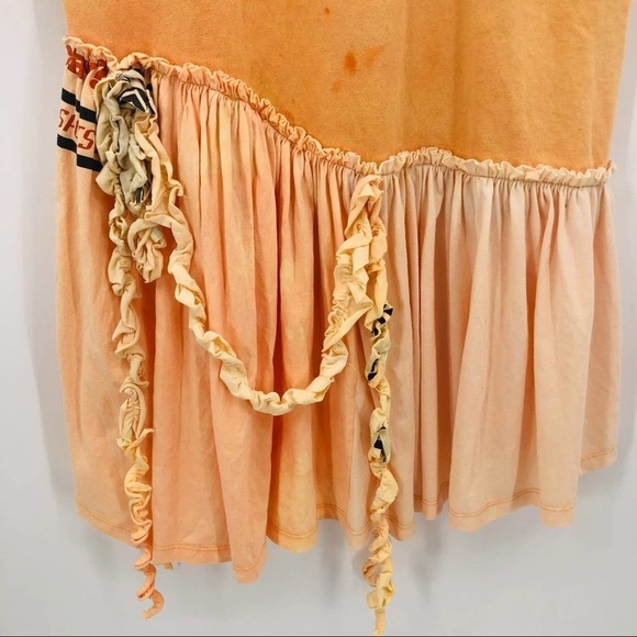 COLLINA STRADA Upcycled Hand Dyed Hand Embellished T-Shirt Dress Size Medium - Picture 5 of 16